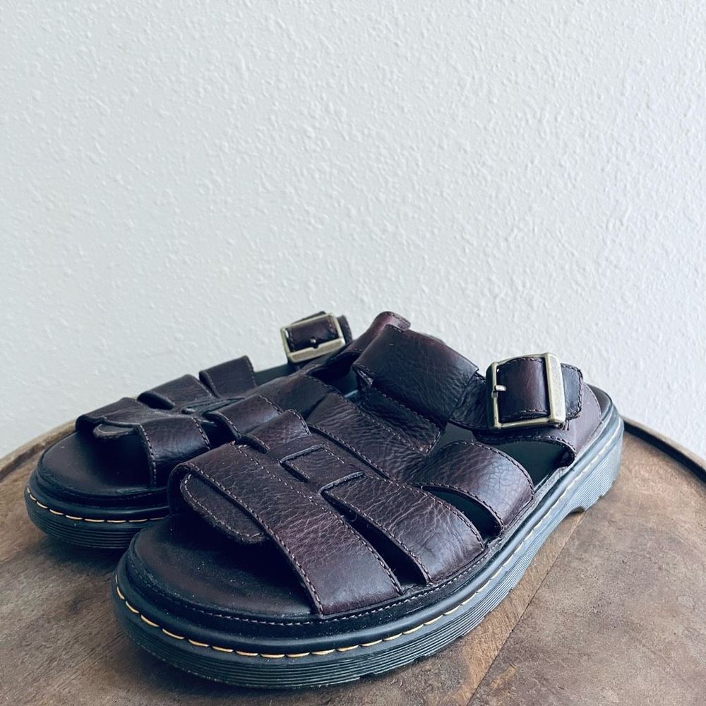 Dr. Martens Dark Brown Leather Sandals
